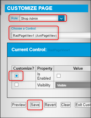 CustomizePage