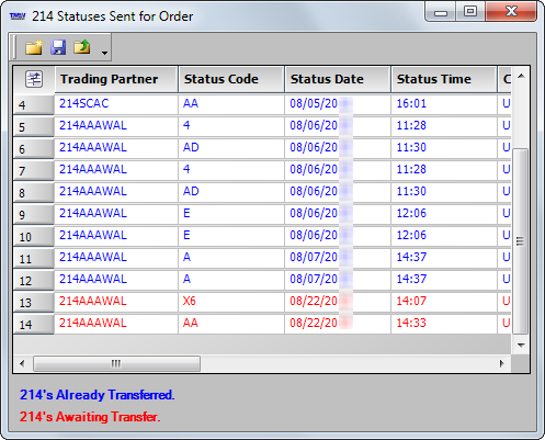 Manually creating 214 data for an updated order :: TMW Operations