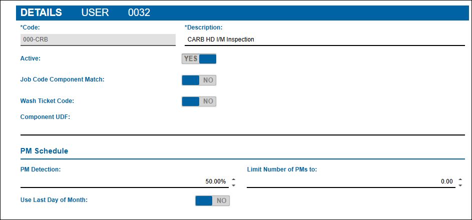 CARB Insp Details