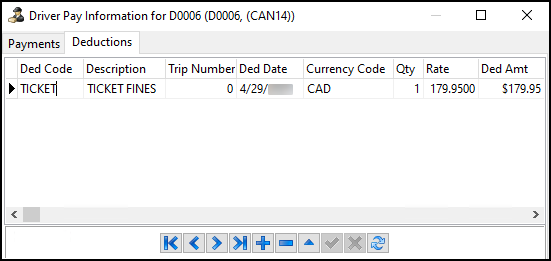 The Deductions tab.