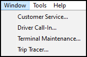 The Window menu.
