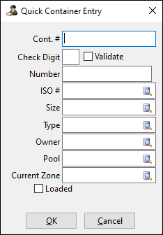 quick container entry