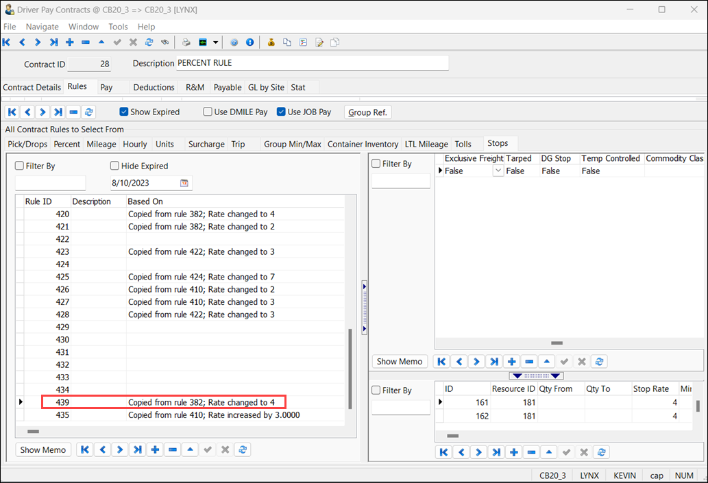 A rule ID showing that it was copied from another rule.