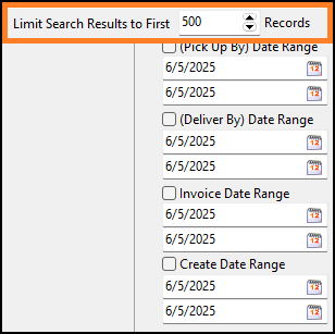 The Limit Search Results to First modifier.