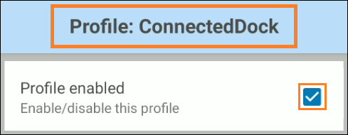 The Profile enabled option.