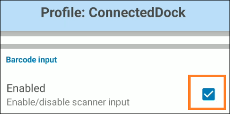 The Enabled option with its checkbox selected.
