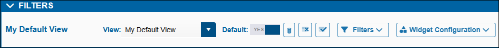 The Filters section showing a user’s default view.