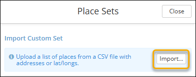 custom places import