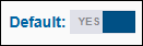 The Default field set to YES.