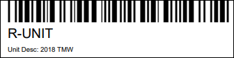 Example of a unit label barcode