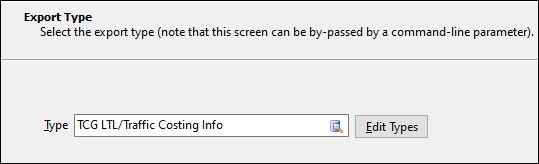 The TCG LTL/Traffic Costing Info export type.