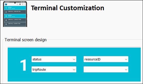 The Terminal Customization window.