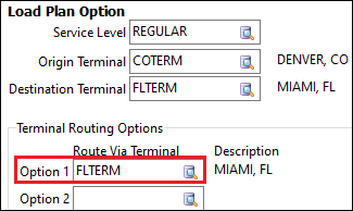 A load plan for COTERM to FLTERM