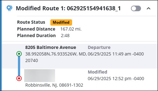 modified routes